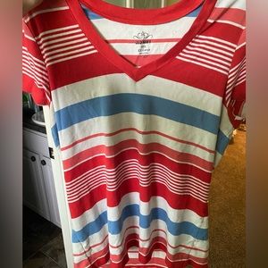 Red, white and blue T-shirt